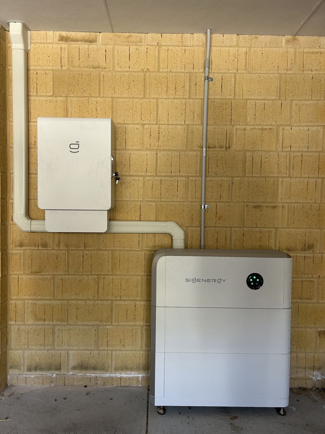 Premium Sigenergy battery system with neat ducting, installed by Redtail Energy