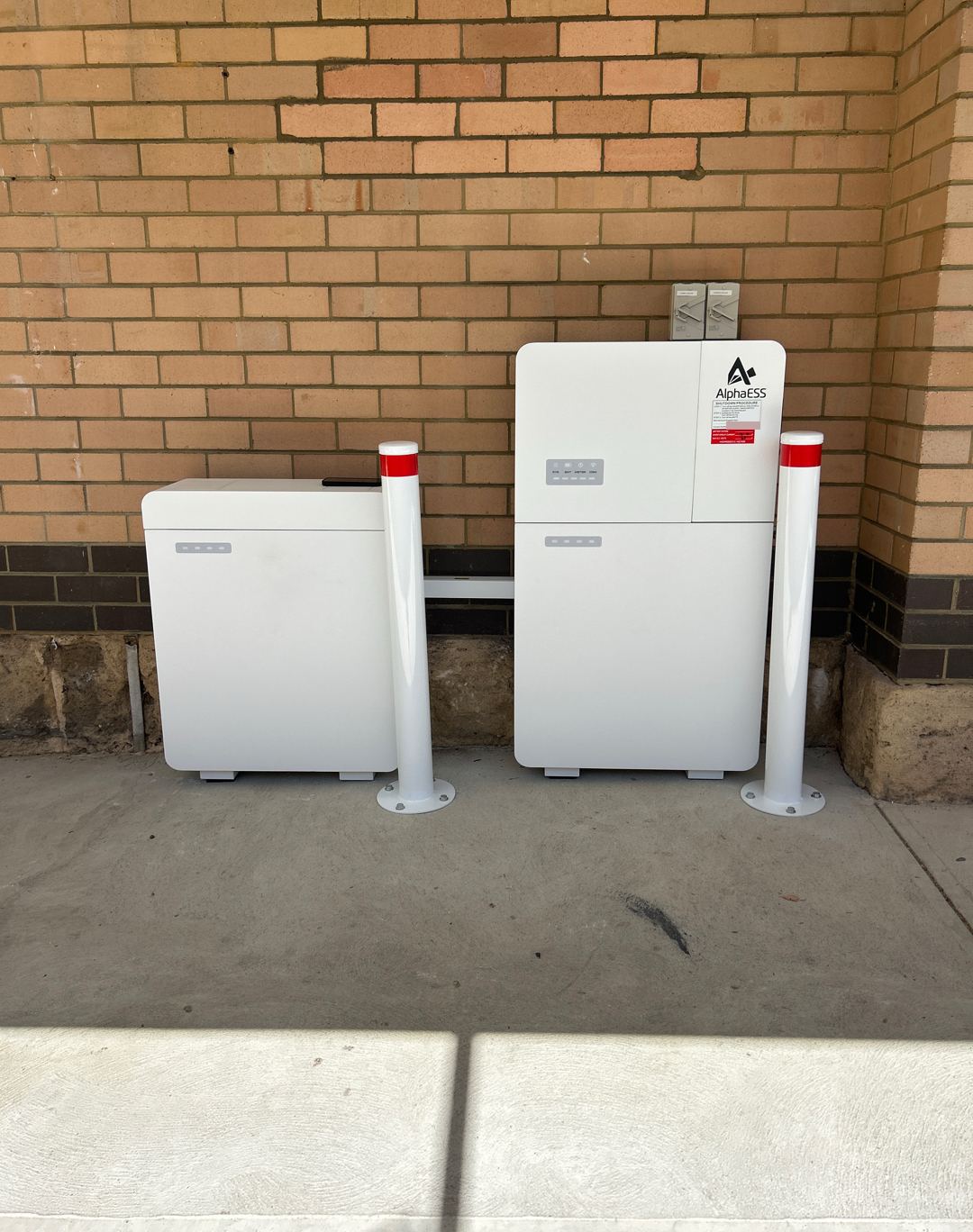Alpha ESS battery and expansion battery with bollards